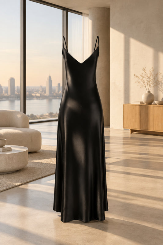 Robe nuisette longue Rose de minuit — vue 2