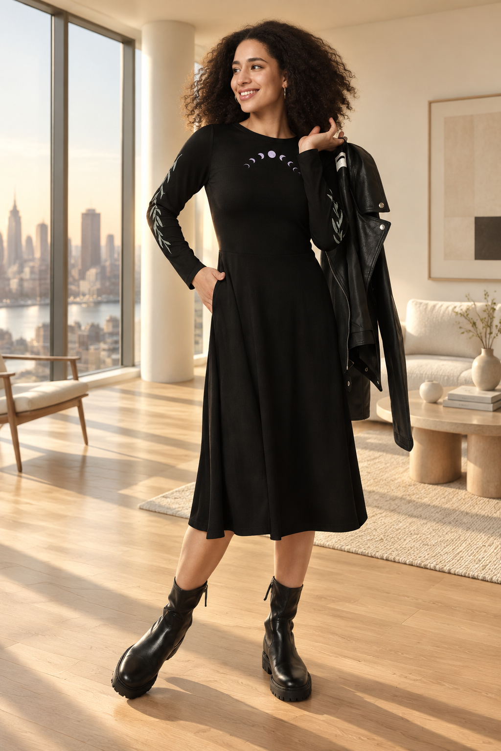 Robe midi Corbeau de cristal — vue 2