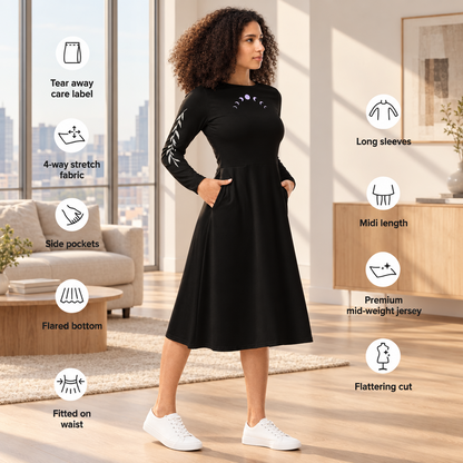 Robe midi Corbeau de cristal — vue 4