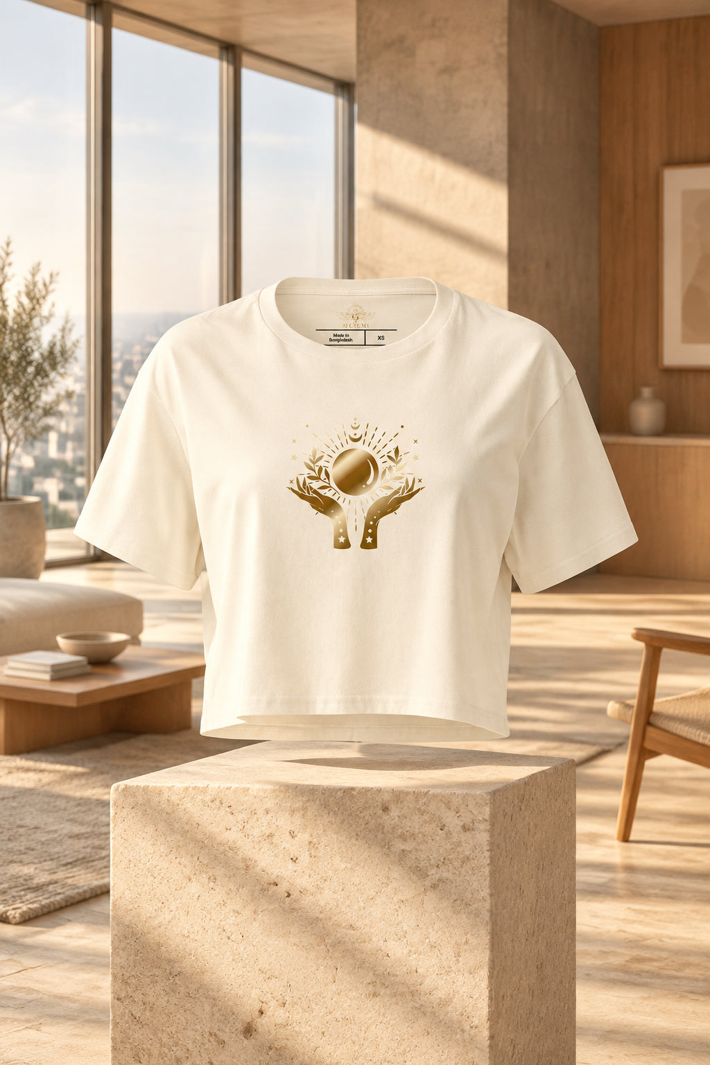 T-shirt court Mains de l’oracle dorées — vue 11