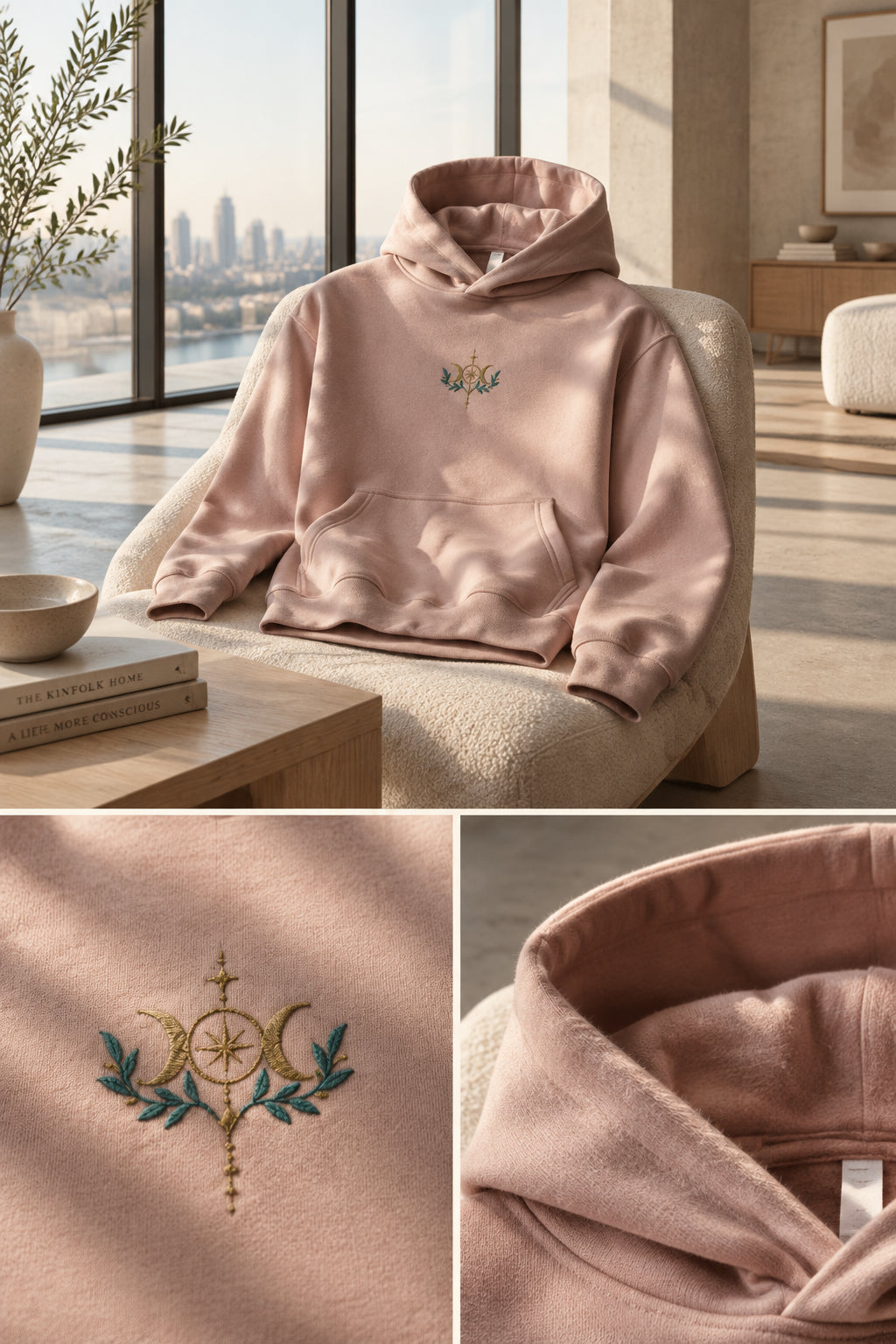 Hoodie décontracté Triple lune et baguette — vue 10